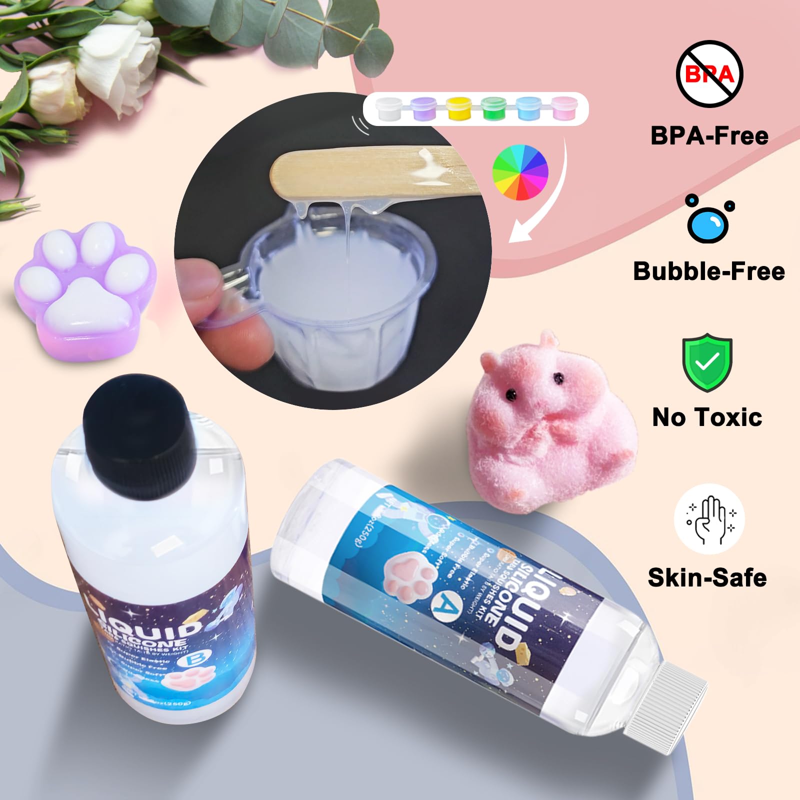 Amazon | Taba スクイッシーキット – 18オンス 1:1 AB 液体シリコンDIY